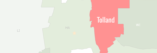 Tolland County Map